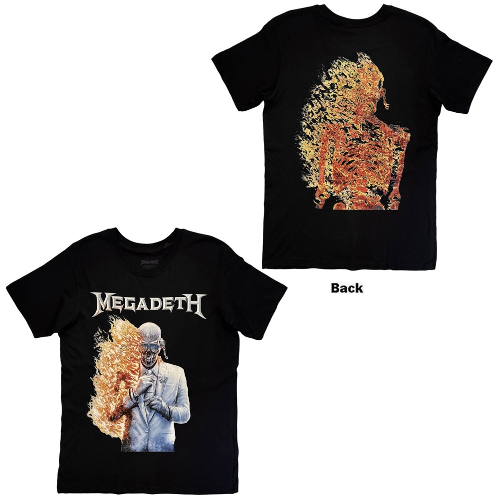Megadeth - White Album Vic Flame Heren Tshirt - Zwart